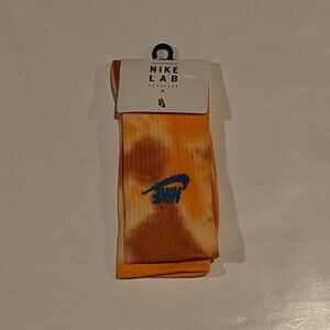 Nike Lab Mid Cushioned Crew Socks Men's And Women's Tie-Dye Orange/Blue NWT